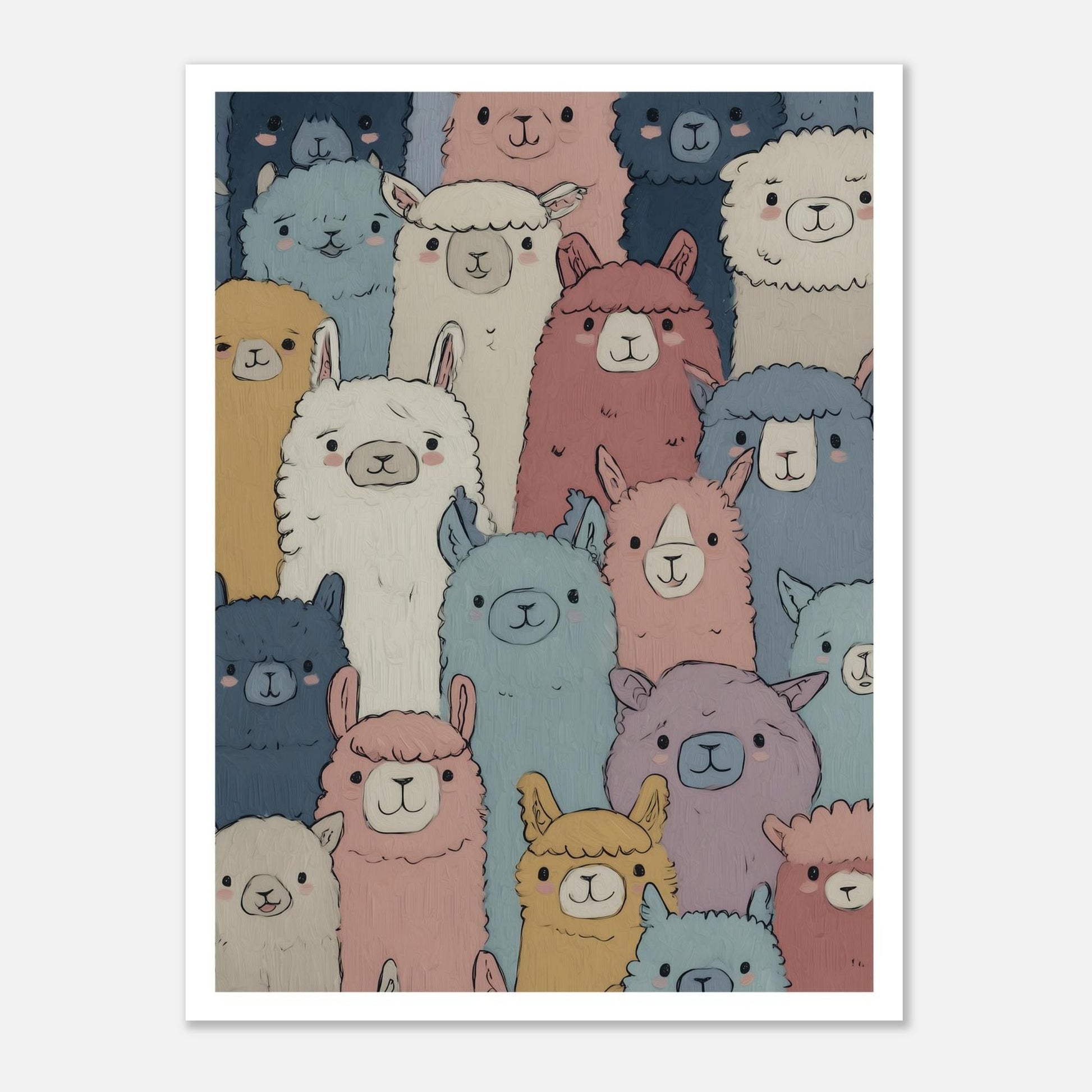 MYSTBIT ART | Alpaca Parade Art Print Wall Art