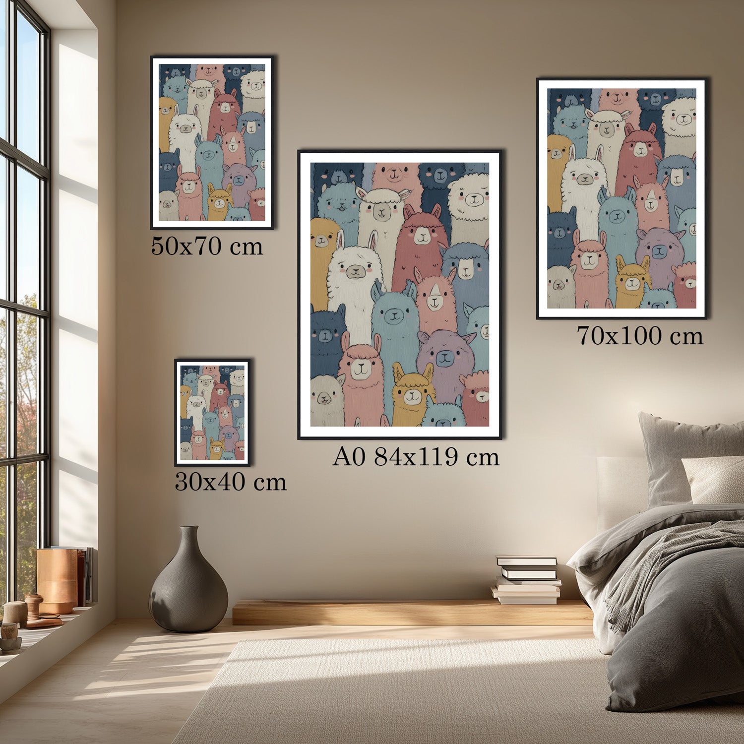 MYSTBIT ART | Alpaca Parade Art Print Wall Art