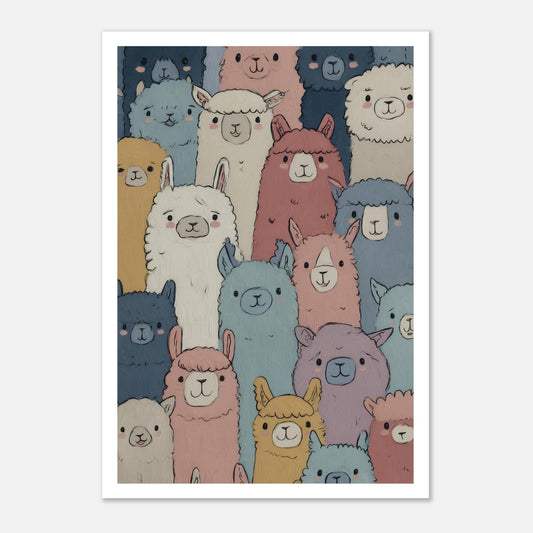 MYSTBIT ART | Alpaca Parade Art Print Wall Art