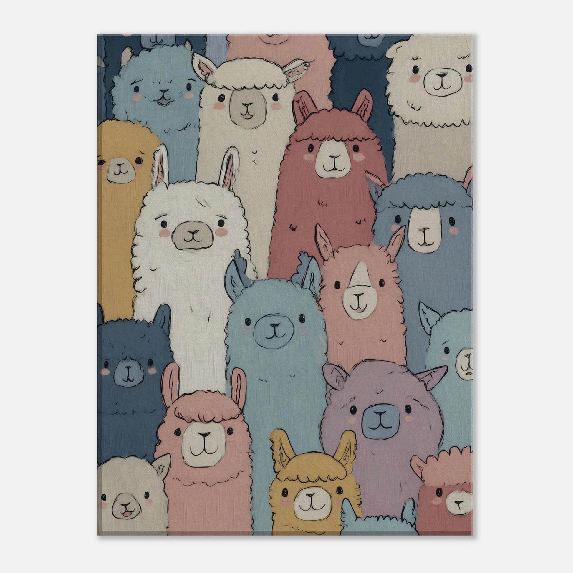 MYSTBIT ART | Alpaca Parade Canvas Print Wall Art