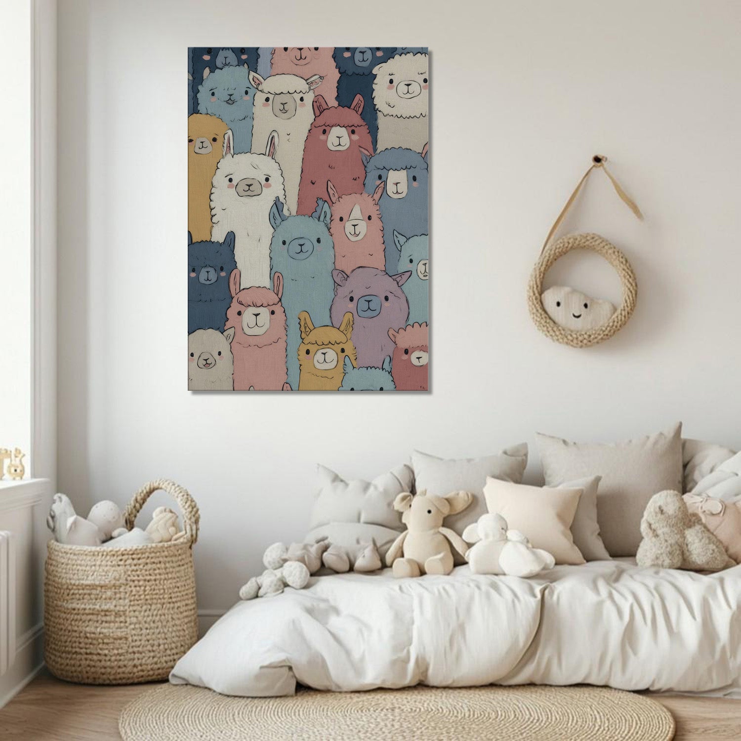 MYSTBIT ART | Alpaca Parade Canvas Print Wall Art