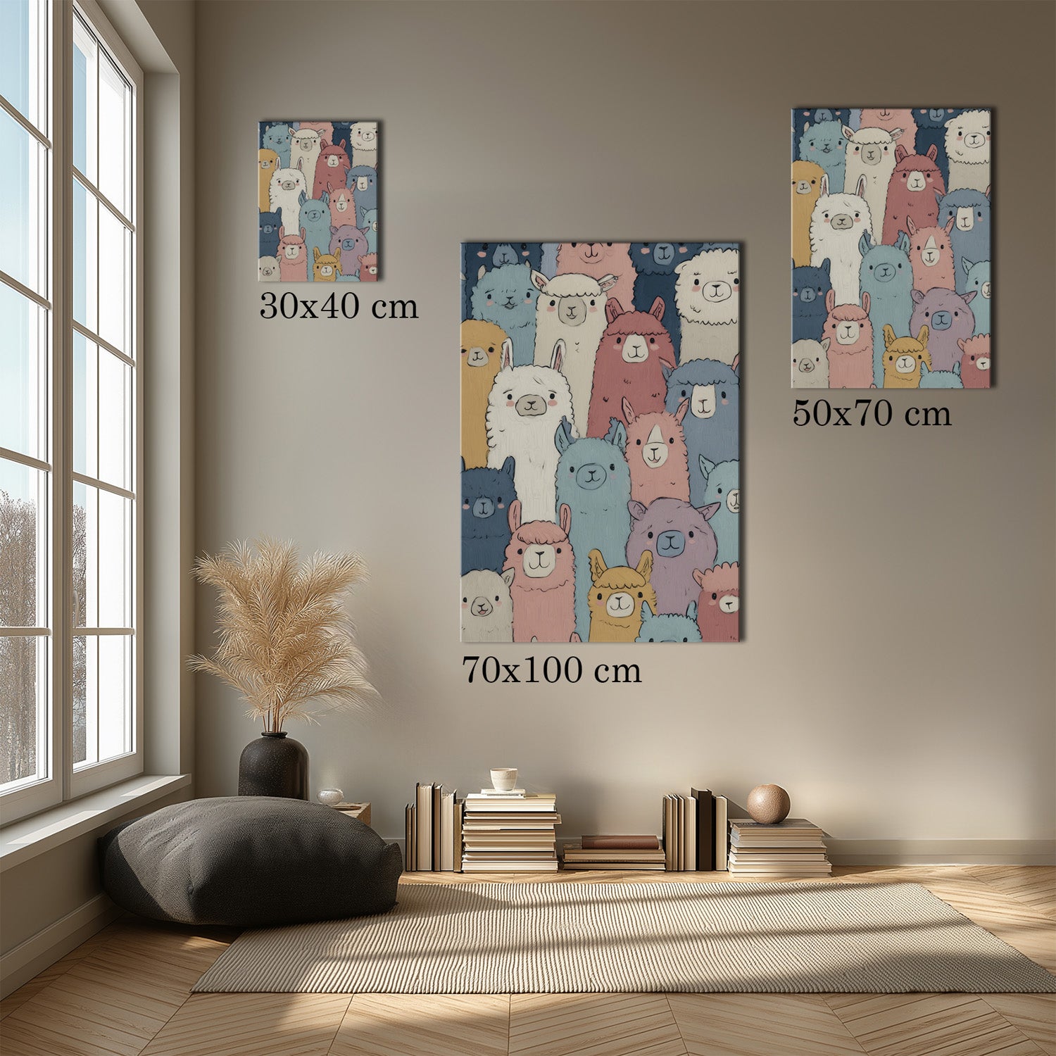 MYSTBIT ART | Alpaca Parade Canvas Print Wall Art
