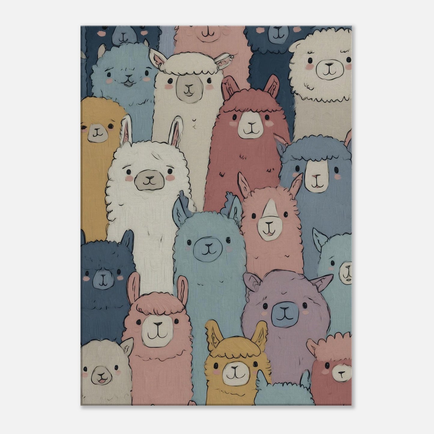MYSTBIT ART | Alpaca Parade Canvas Print Wall Art