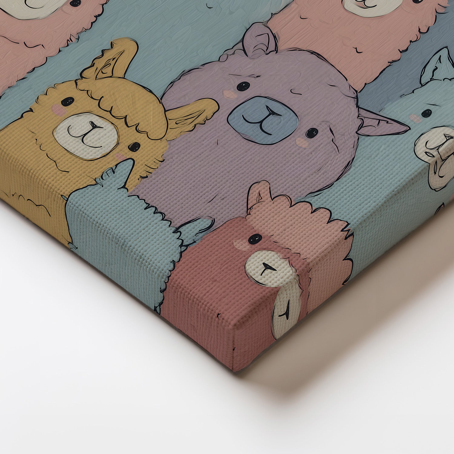 MYSTBIT ART | Alpaca Parade Canvas Print Wall Art