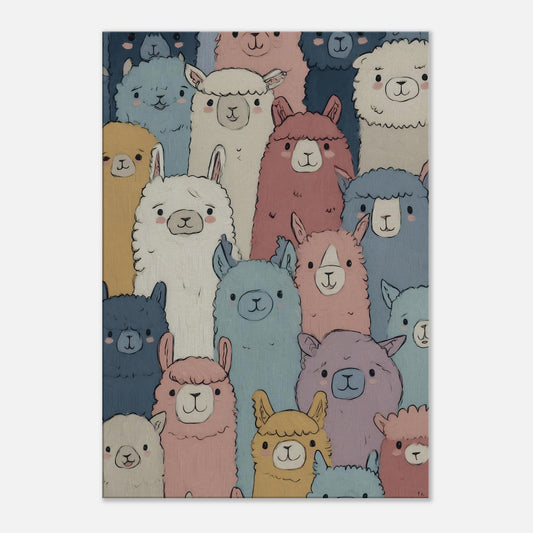 MYSTBIT ART | Alpaca Parade Canvas Print Wall Art