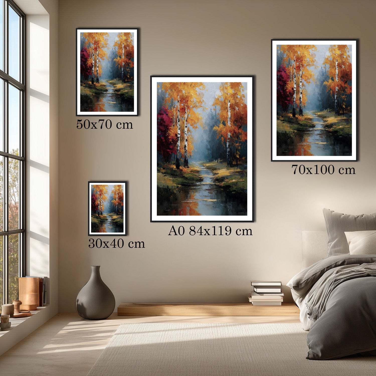MYSTBIT ART | Birches of Firelight Art Print Wall Art