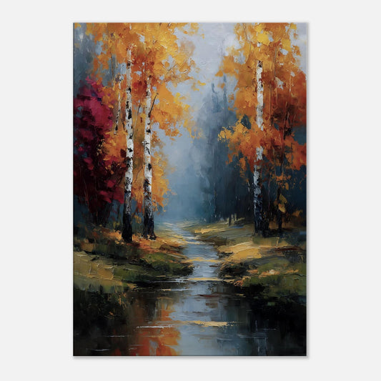 MYSTBIT ART | Birches of Firelight Canvas Print Wall Art