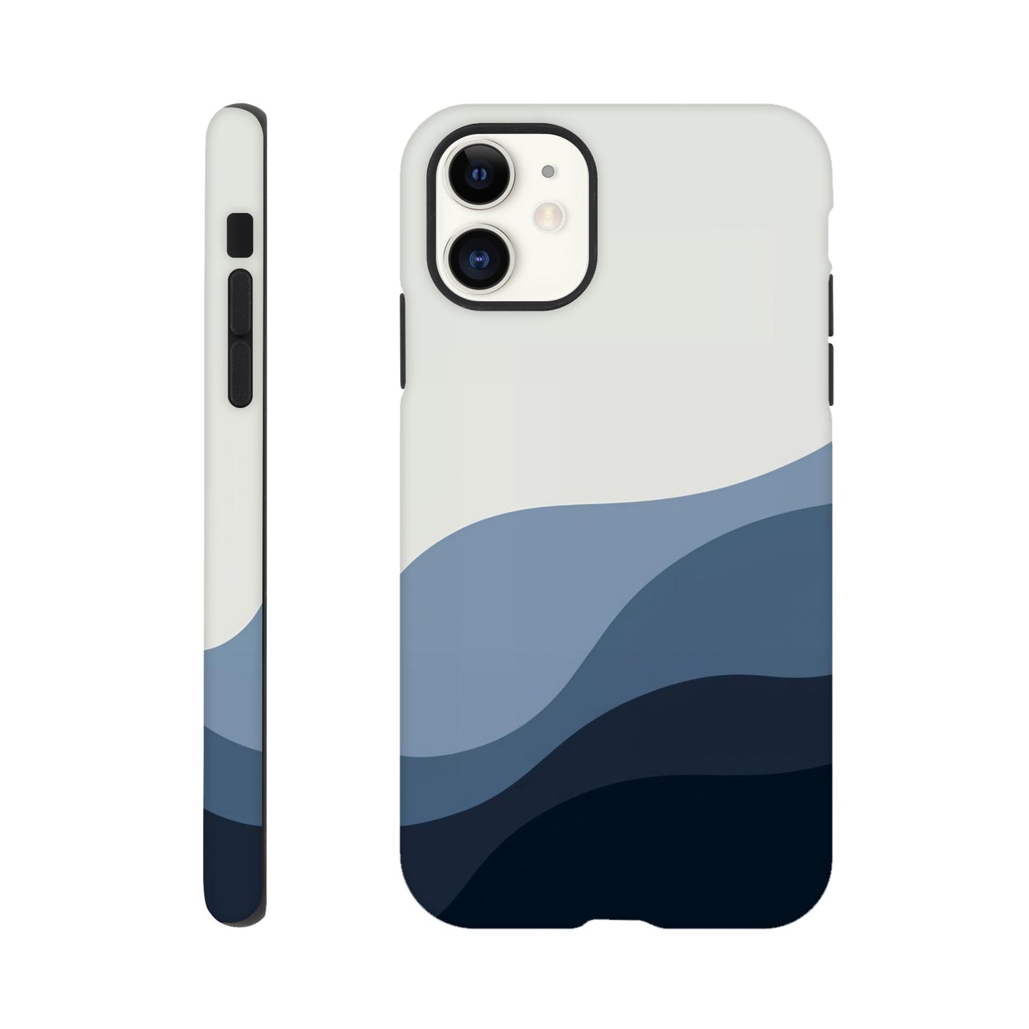 MYSTBIT ART | Blue Layers iPhone Case-MYSTBIT ART