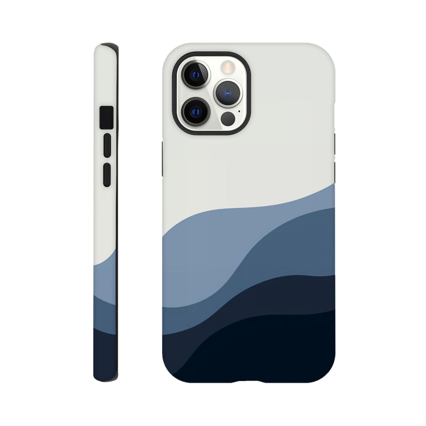 MYSTBIT ART | Blue Layers iPhone Case-MYSTBIT ART