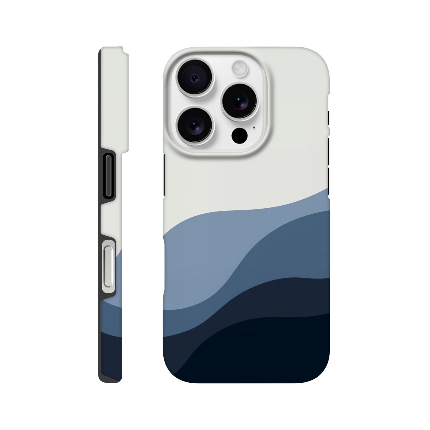 MYSTBIT ART | Blue Layers iPhone Case-MYSTBIT ART