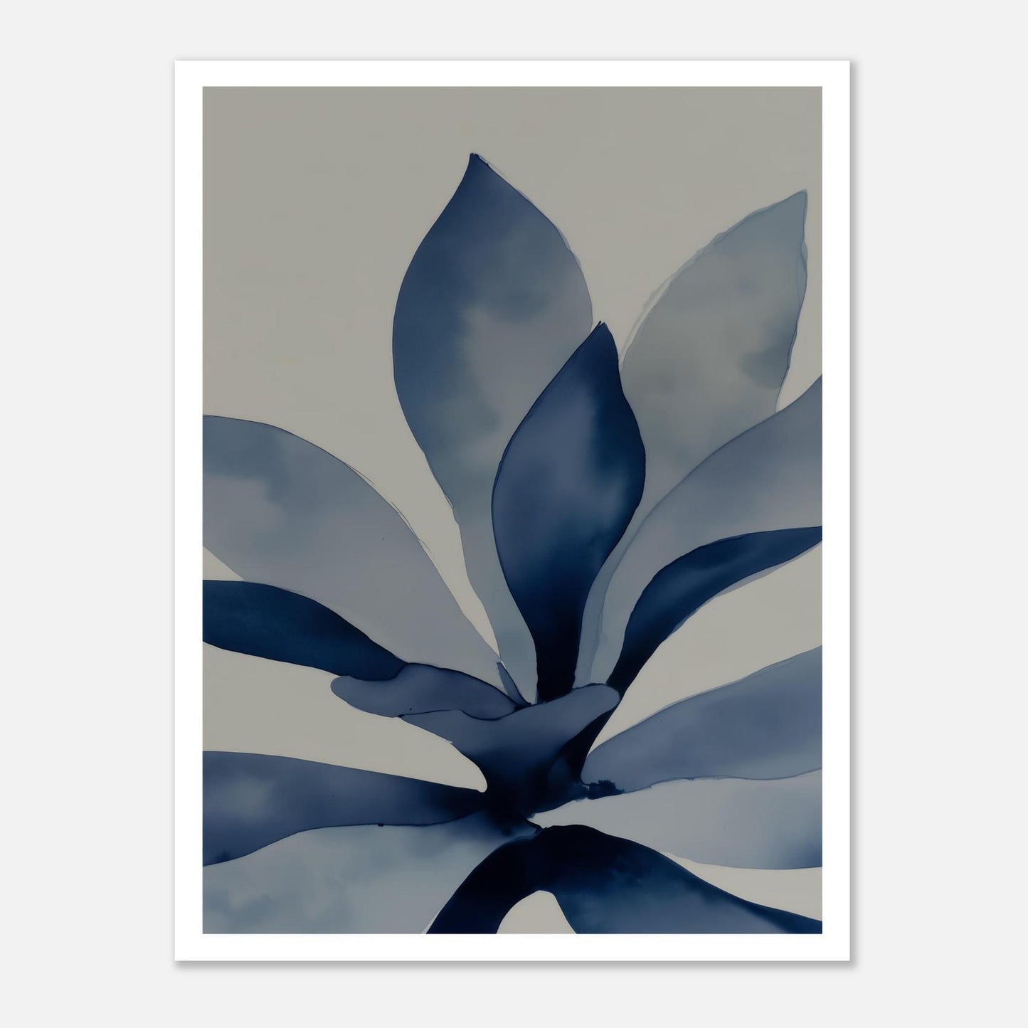MYSTBIT ART | Blue Leaves No1 Art Print Wall Art