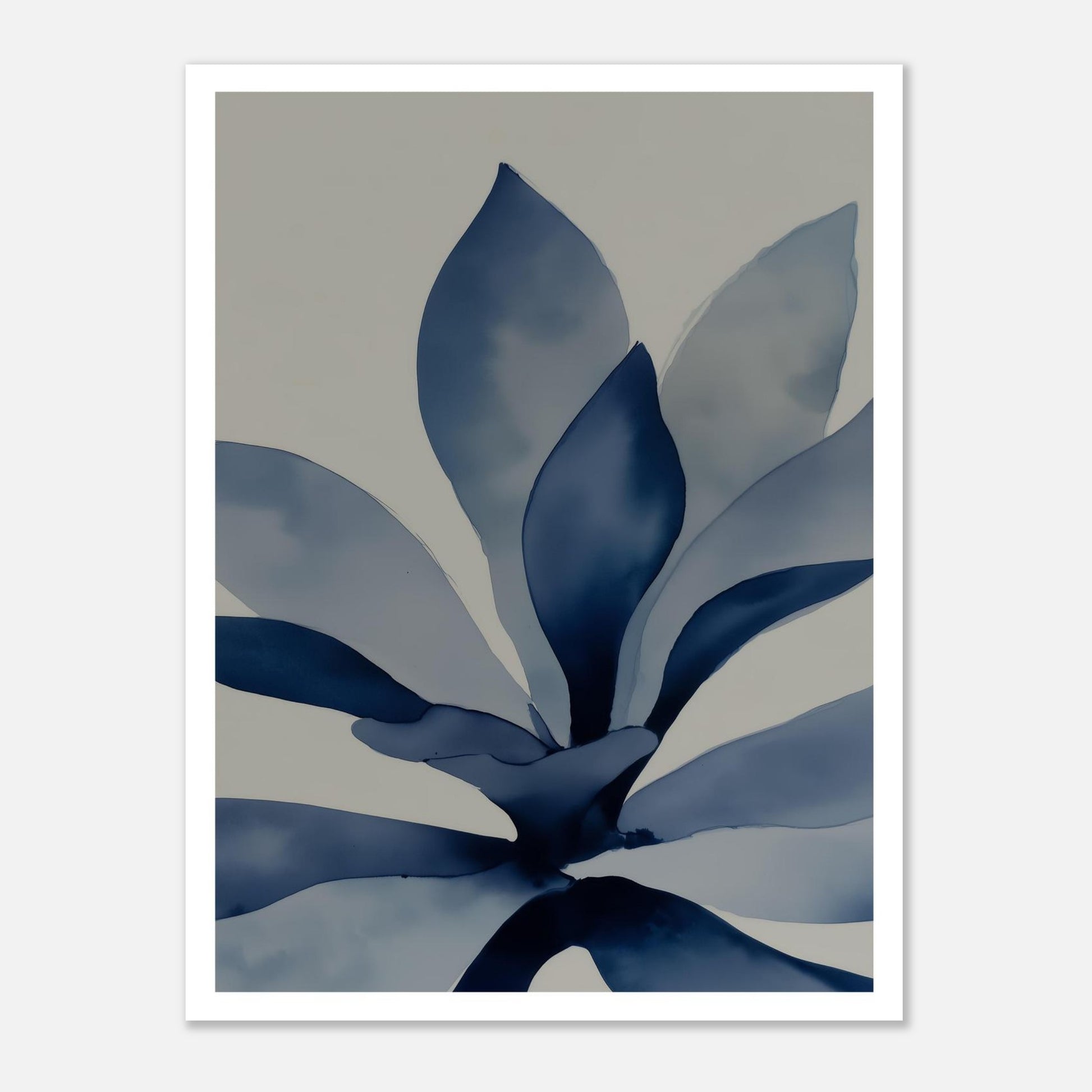 MYSTBIT ART | Blue Leaves No1 Art Print Wall Art