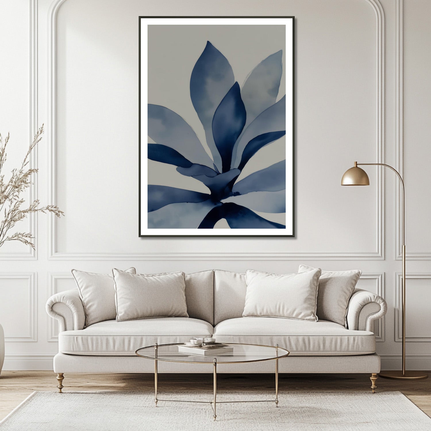 MYSTBIT ART | Blue Leaves No1 Art Print Wall Art
