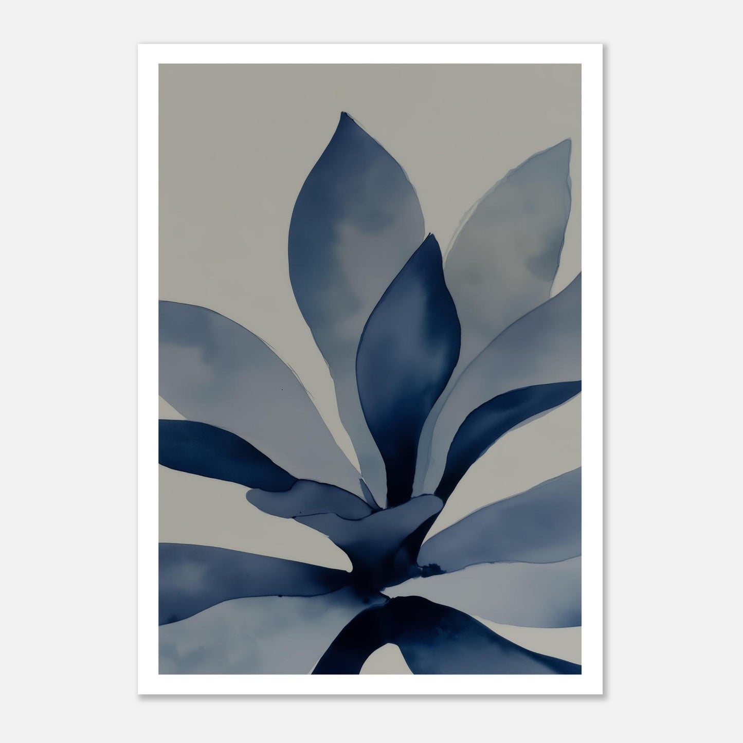 MYSTBIT ART | Blue Leaves No1 Art Print Wall Art