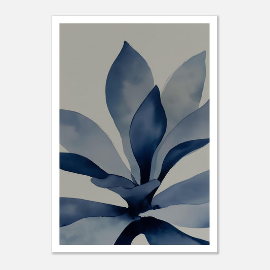 MYSTBIT ART | Blue Leaves No1 Art Print Wall Art