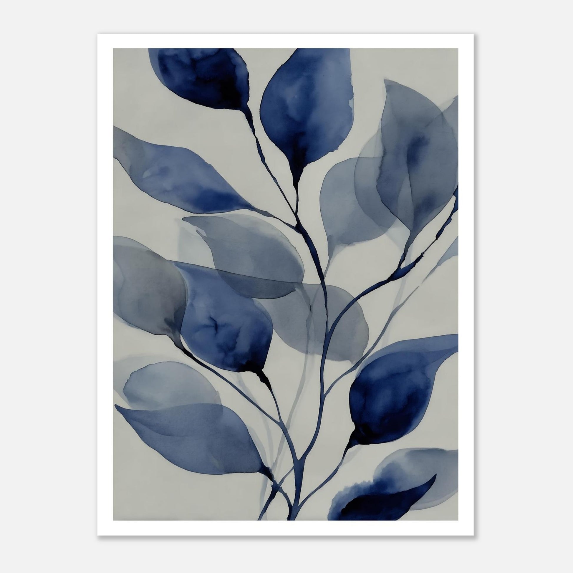 MYSTBIT ART | Blue Leaves No2 Art Print Wall Art