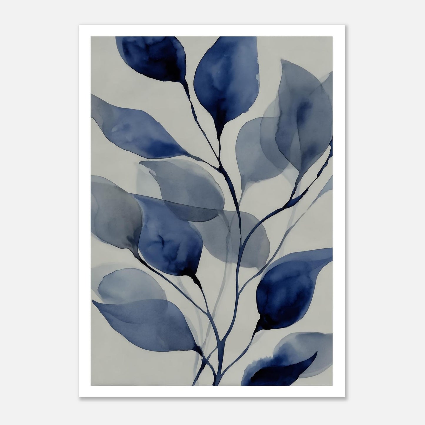 MYSTBIT ART | Blue Leaves No2 Art Print Wall Art