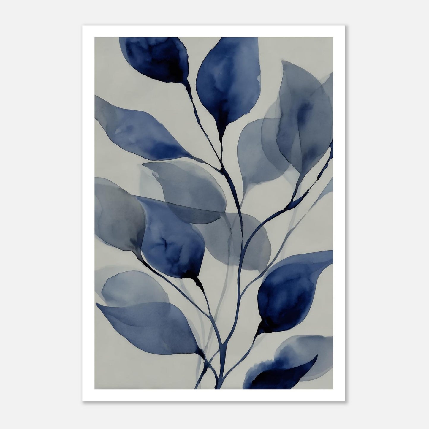 MYSTBIT ART | Blue Leaves No2 Art Print Wall Art
