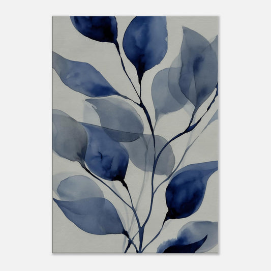 MYSTBIT ART | Blue Leaves No2 Canvas Print Wall Art
