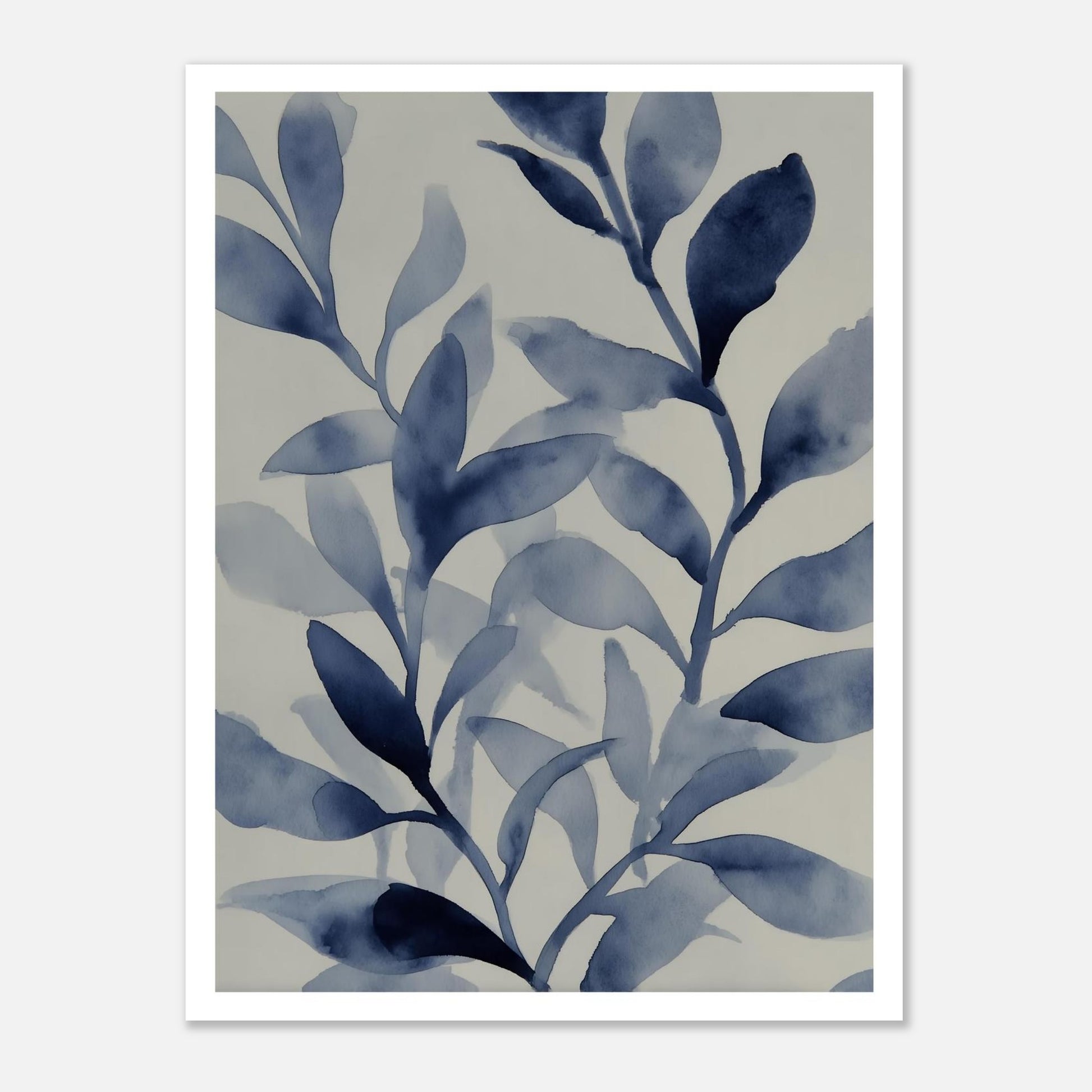 MYSTBIT ART | Blue Leaves No3 Art Print Wall Art