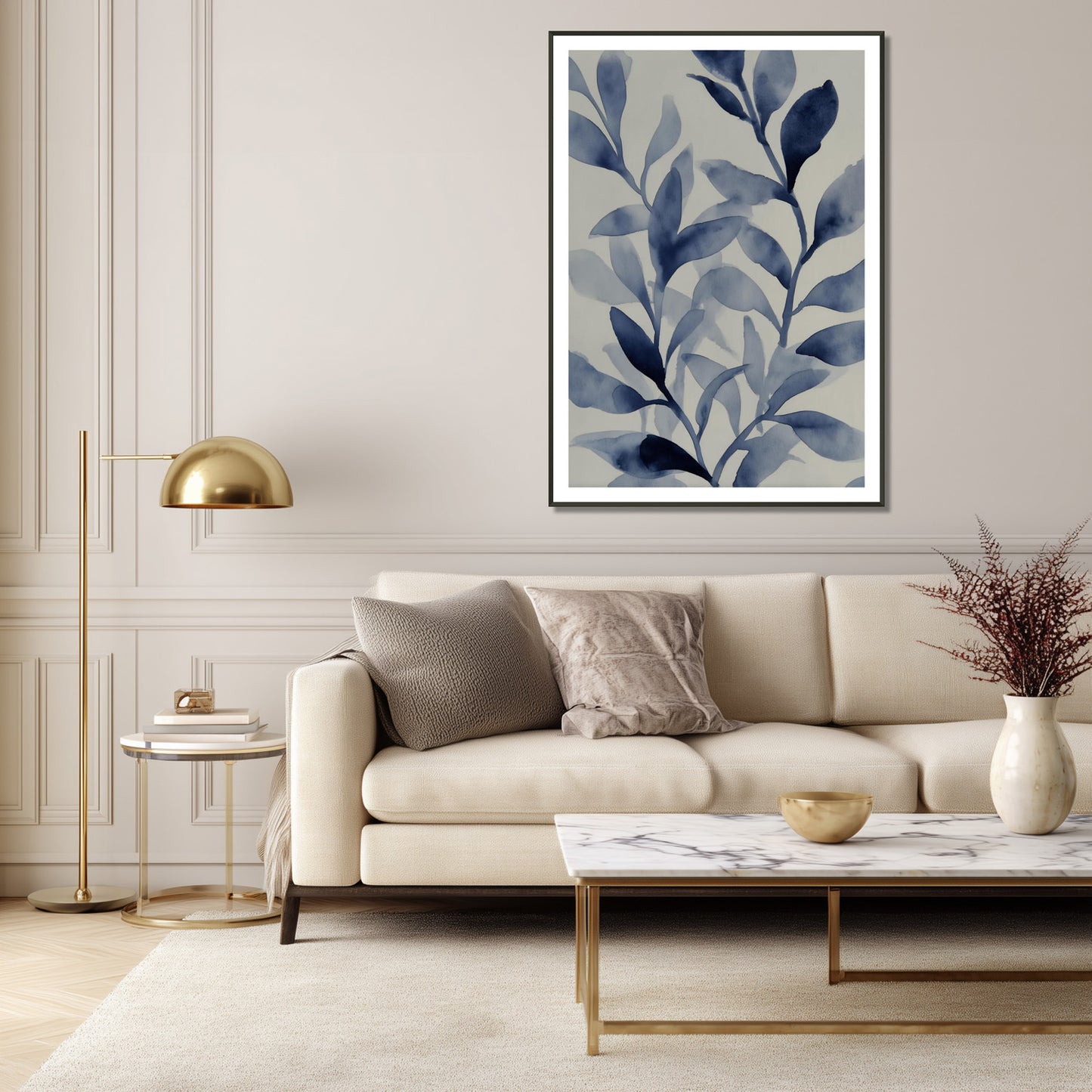 MYSTBIT ART | Blue Leaves No3 Art Print Wall Art