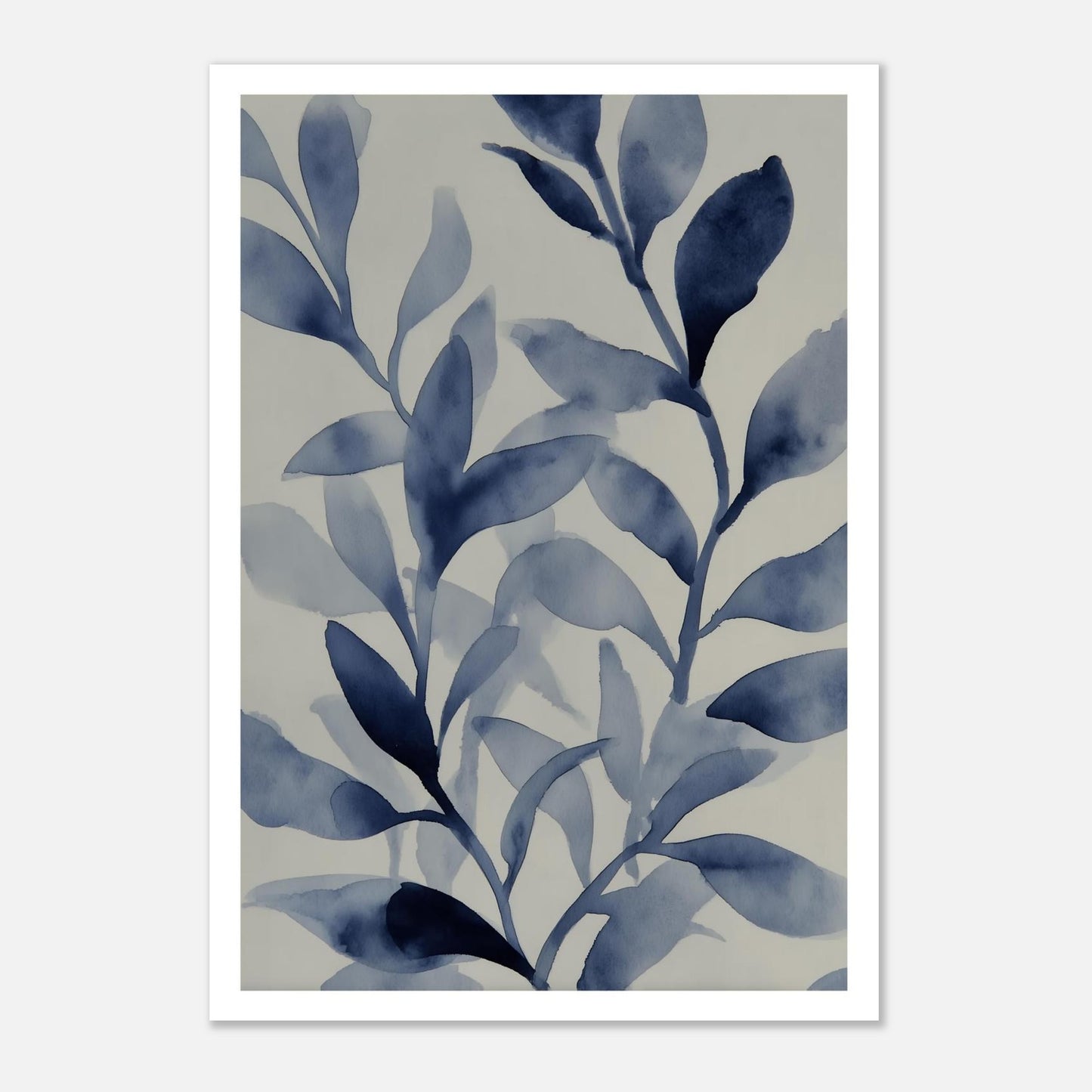 MYSTBIT ART | Blue Leaves No3 Art Print Wall Art