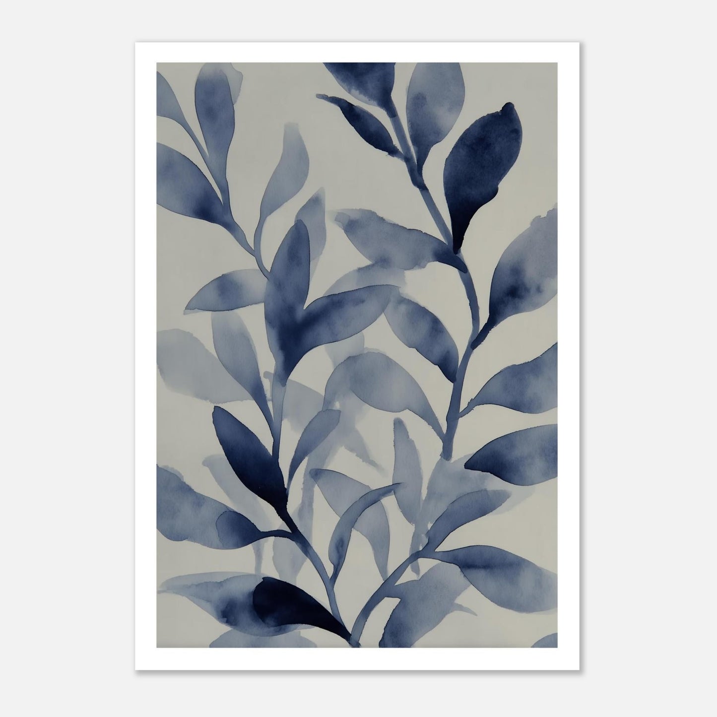 MYSTBIT ART | Blue Leaves No3 Art Print Wall Art