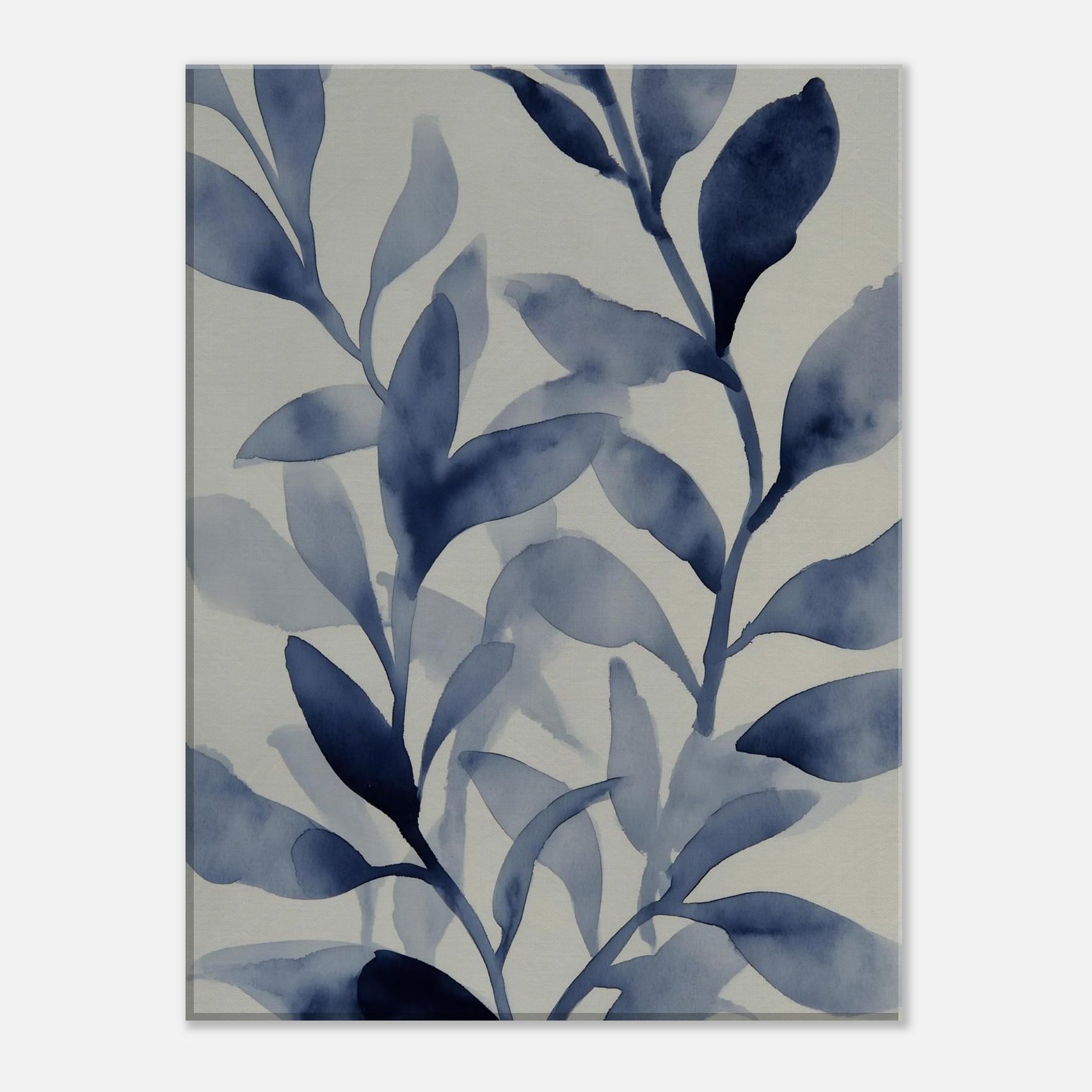 MYSTBIT ART | Blue Leaves No3 Canvas Print Wall Art