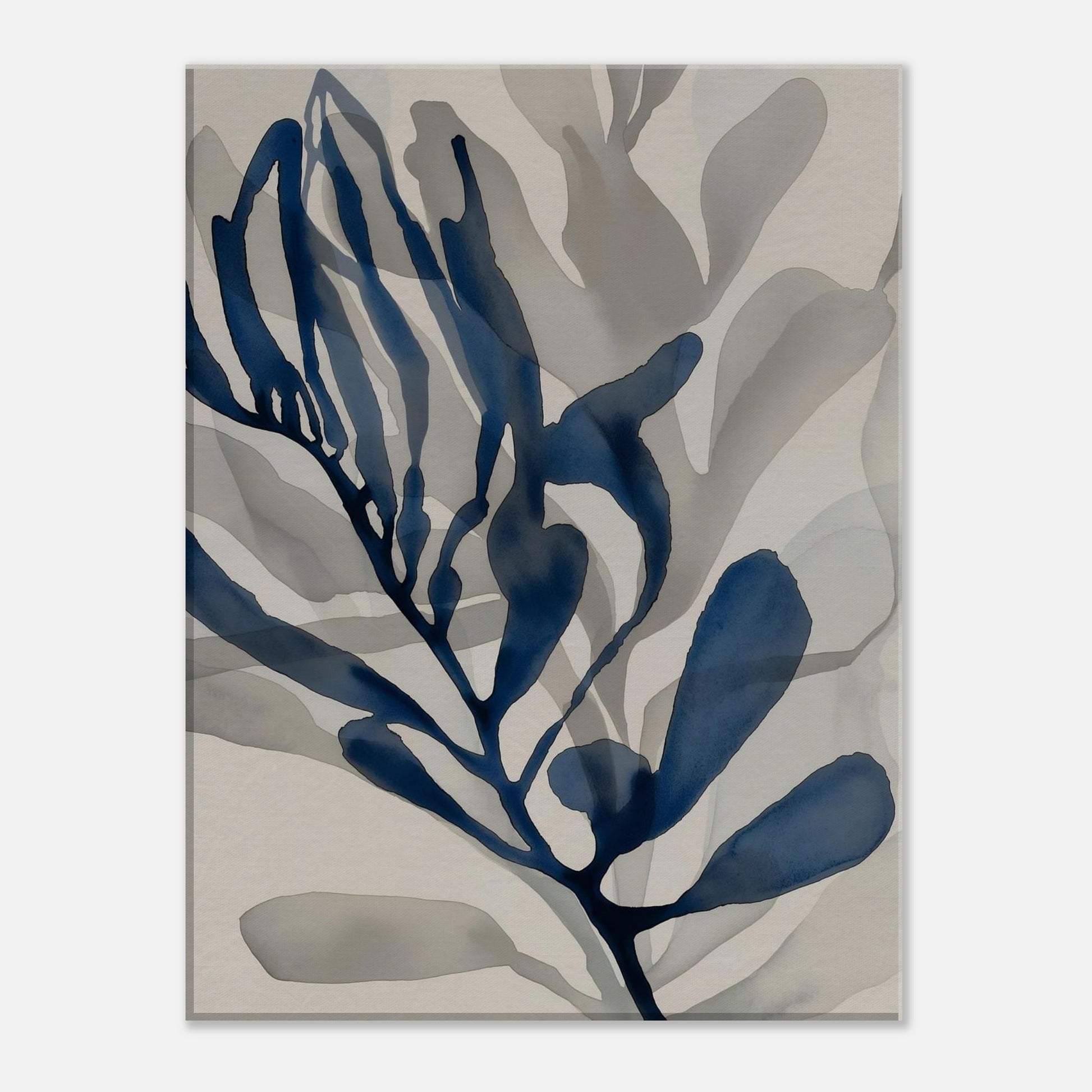 MYSTBIT ART | Blue Leaves No4 Canvas Print Wall Art