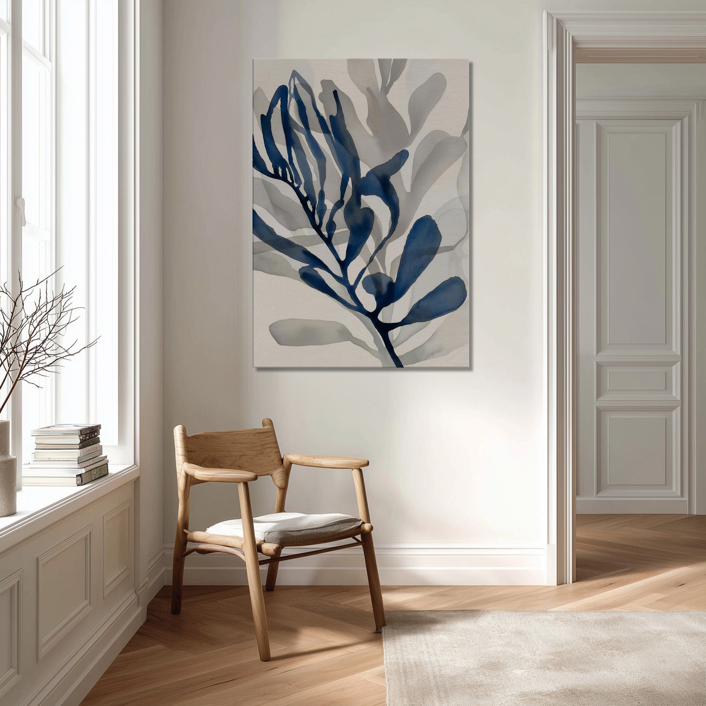 MYSTBIT ART | Blue Leaves No4 Canvas Print Wall Art