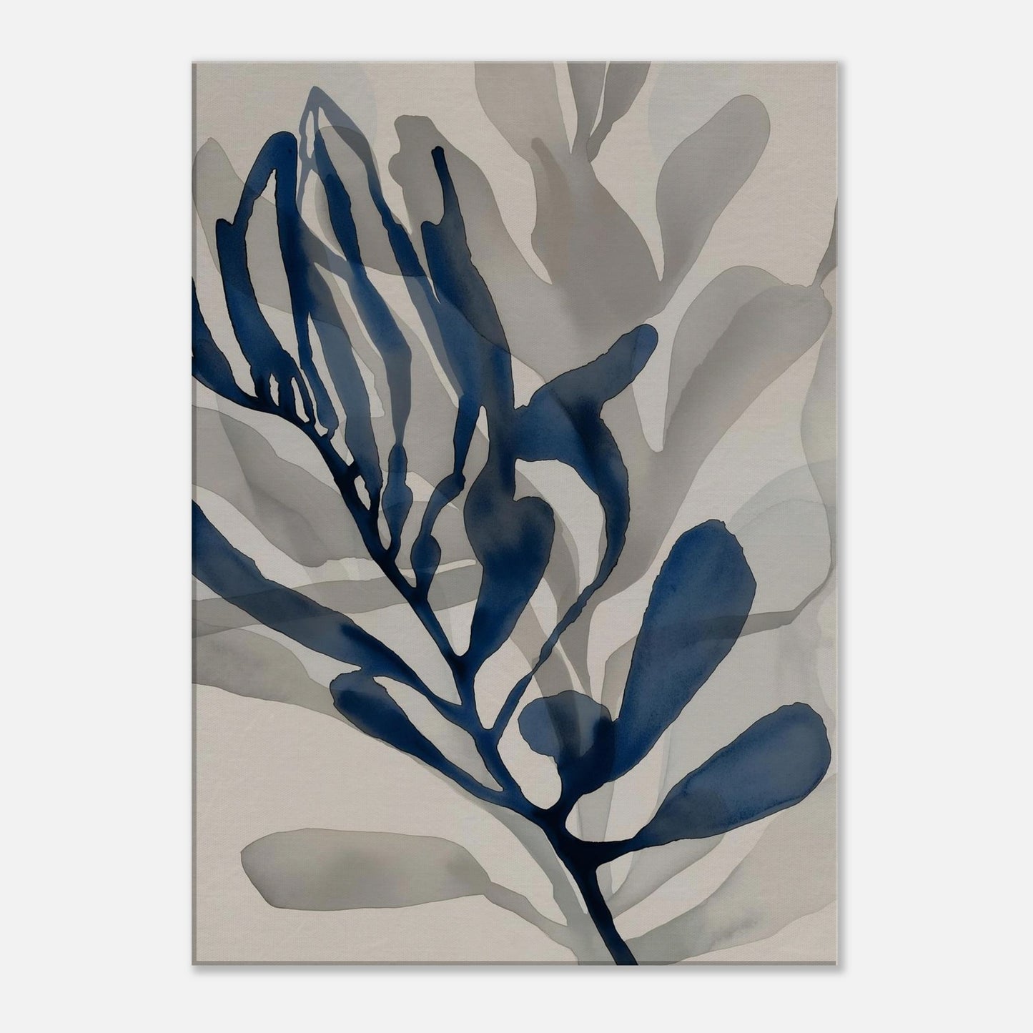 MYSTBIT ART | Blue Leaves No4 Canvas Print Wall Art