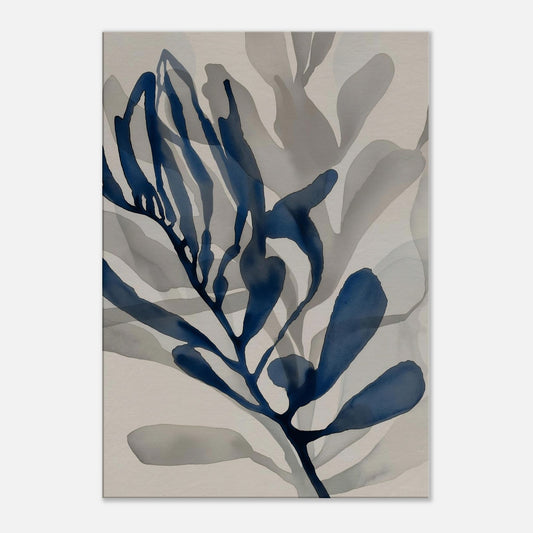 MYSTBIT ART | Blue Leaves No4 Canvas Print Wall Art