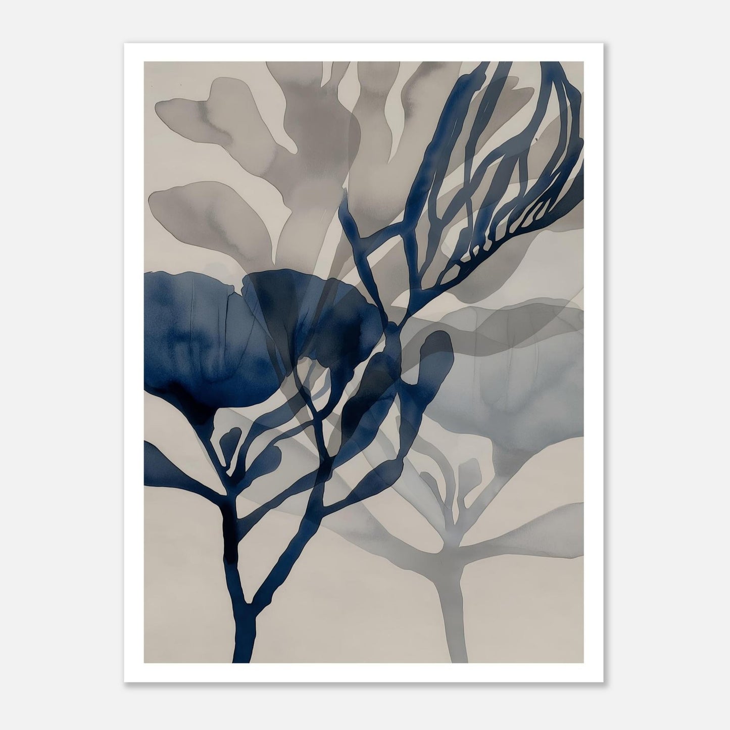 MYSTBIT ART | Blue Leaves No5 Art Print Wall Art