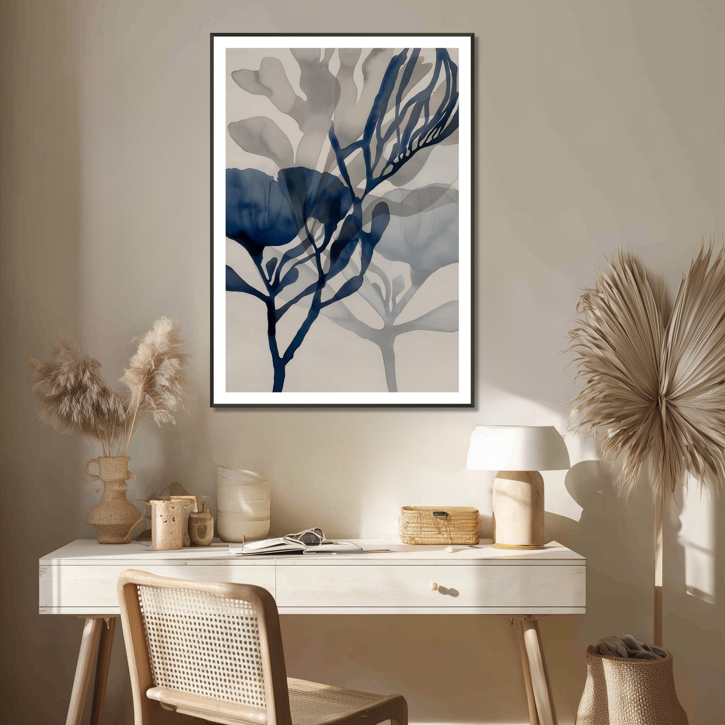 MYSTBIT ART | Blue Leaves No5 Art Print Wall Art