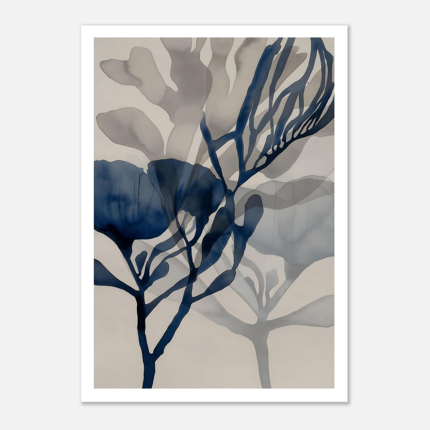 MYSTBIT ART | Blue Leaves No5 Art Print Wall Art