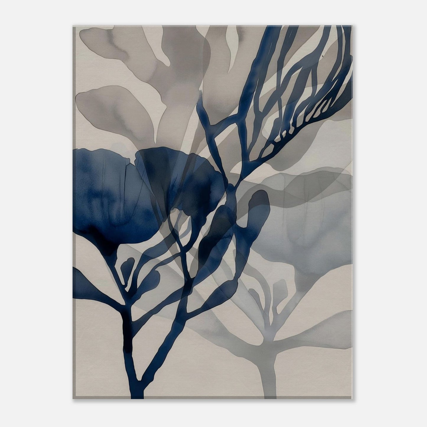 MYSTBIT ART | Blue Leaves No5 Canvas Print Wall Art