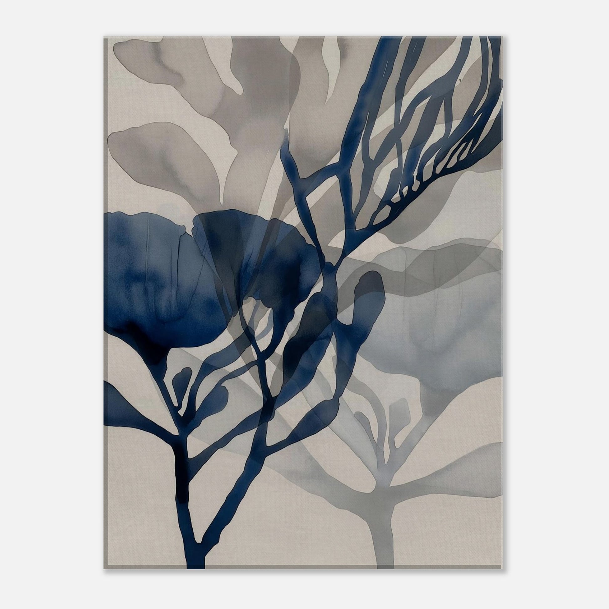 MYSTBIT ART | Blue Leaves No5 Canvas Print Wall Art