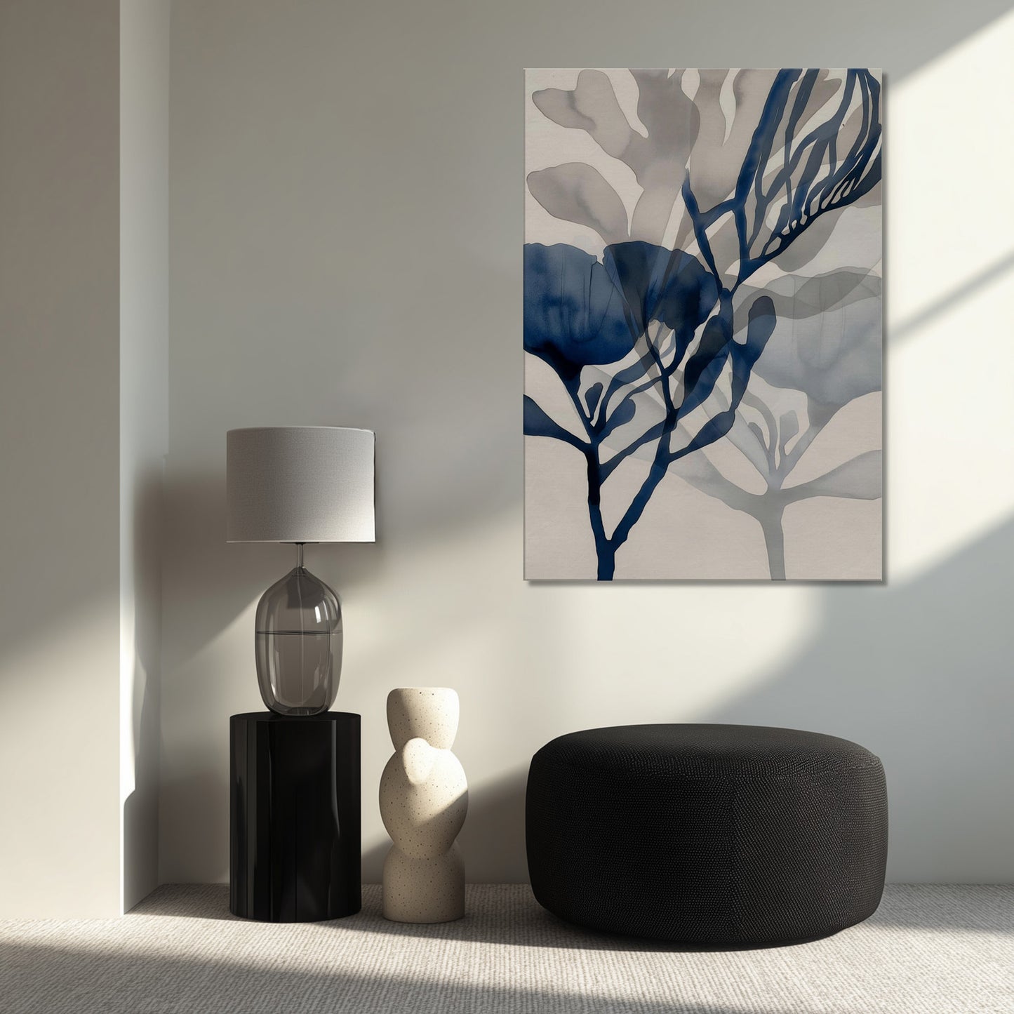 MYSTBIT ART | Blue Leaves No5 Canvas Print Wall Art
