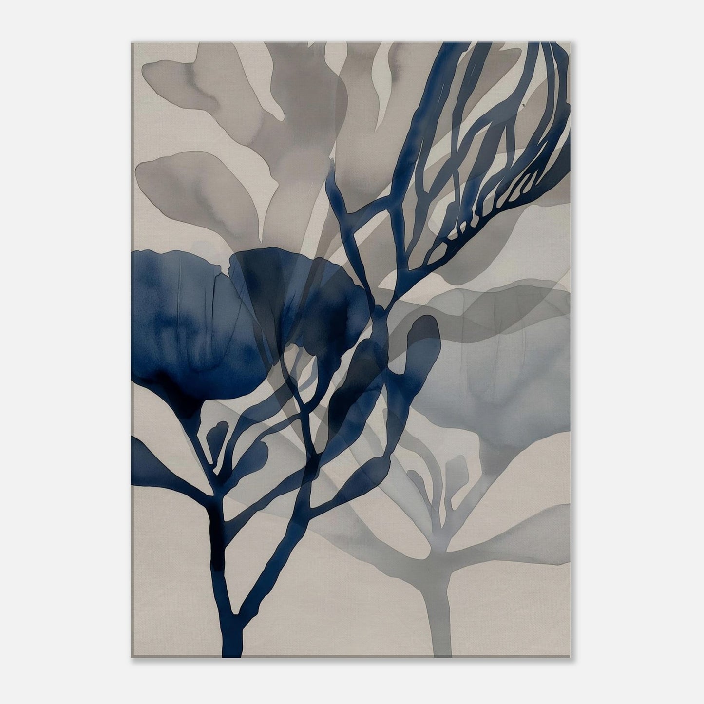 MYSTBIT ART | Blue Leaves No5 Canvas Print Wall Art