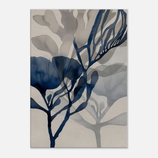 MYSTBIT ART | Blue Leaves No5 Canvas Print Wall Art