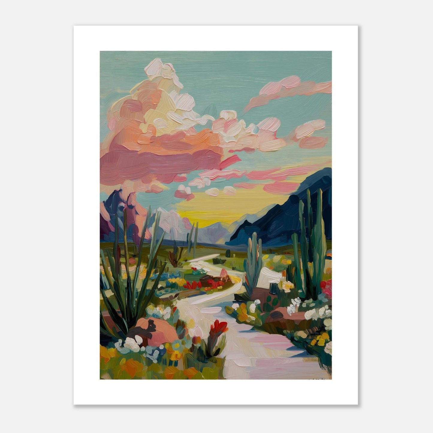 MYSTBIT ART | Cactus Garden Art Print Wall Art