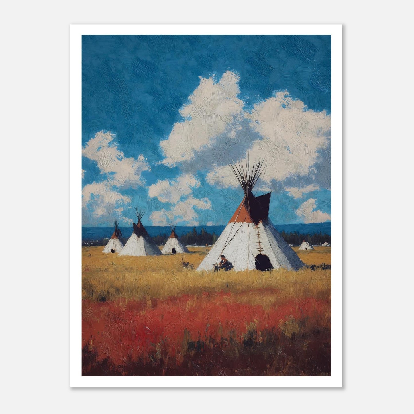MYSTBIT ART | Campfire Horizon Art Print Wall Art