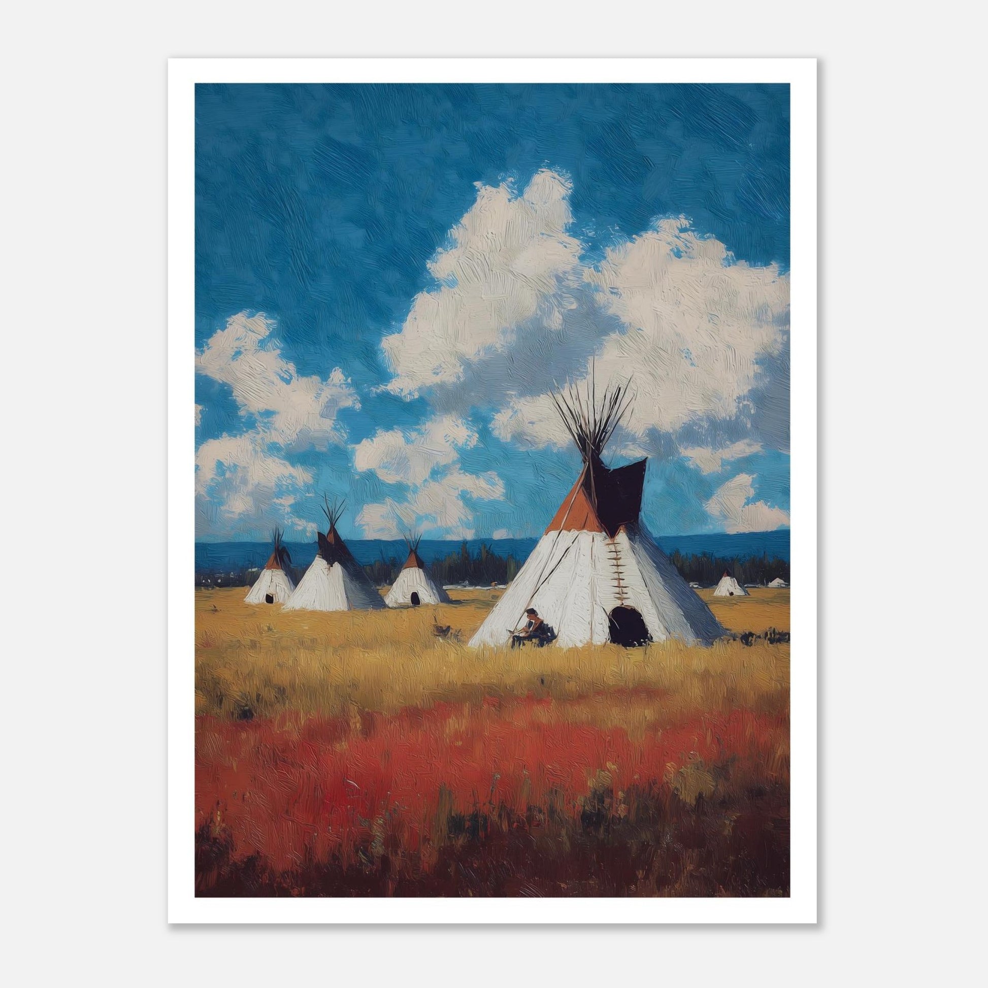 MYSTBIT ART | Campfire Horizon Art Print Wall Art