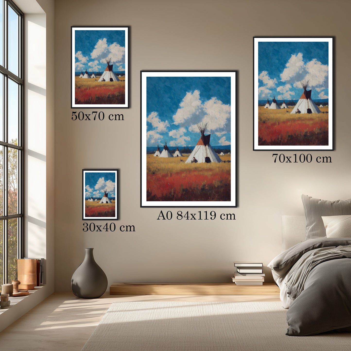 MYSTBIT ART | Campfire Horizon Art Print Wall Art
