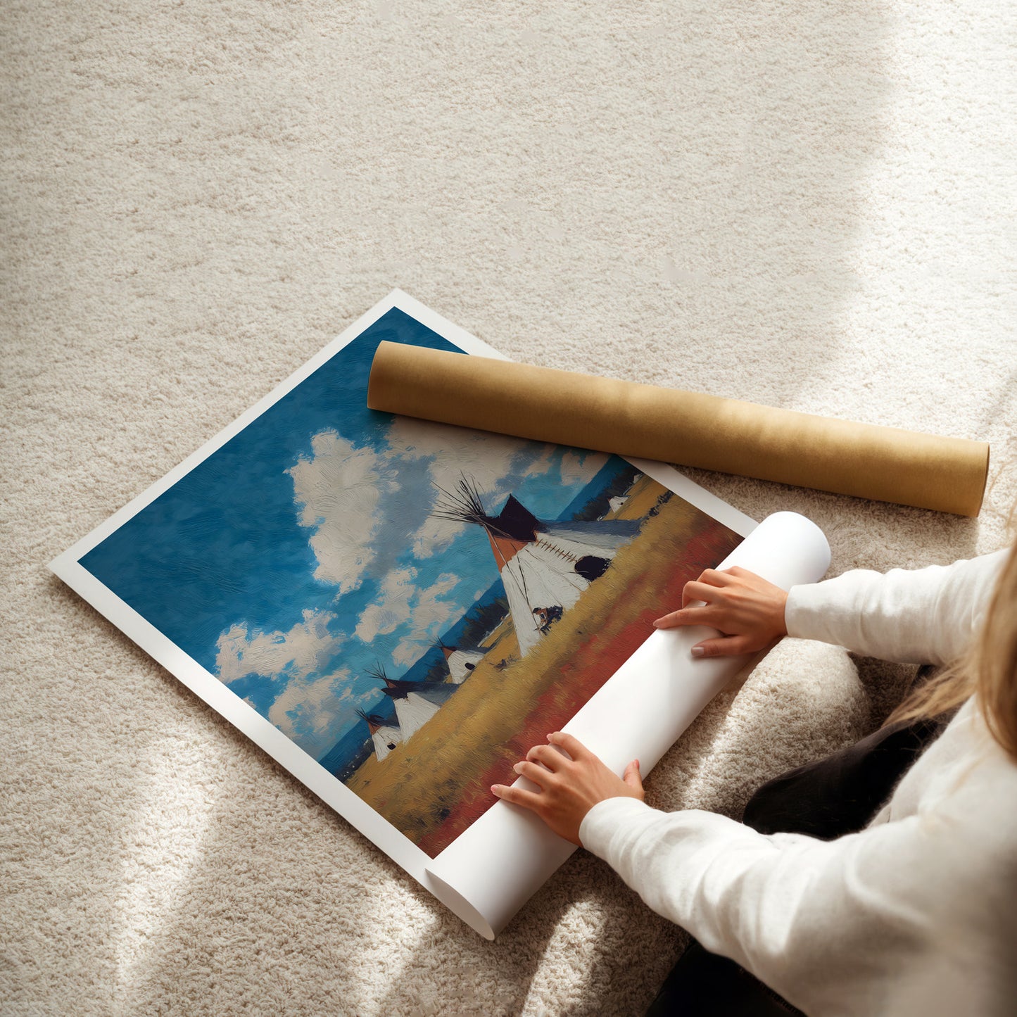 MYSTBIT ART | Campfire Horizon Art Print Wall Art