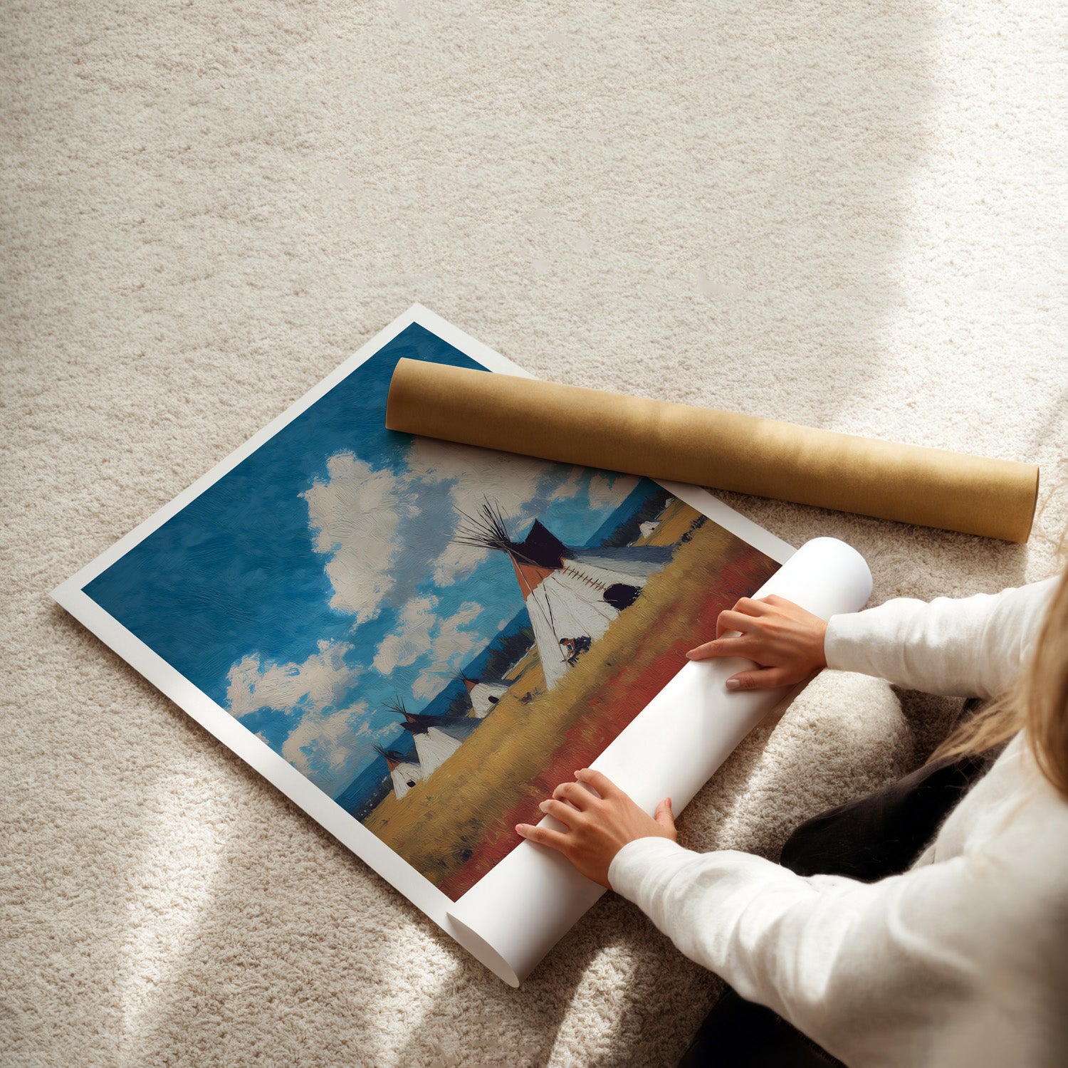 MYSTBIT ART | Campfire Horizon Art Print Wall Art