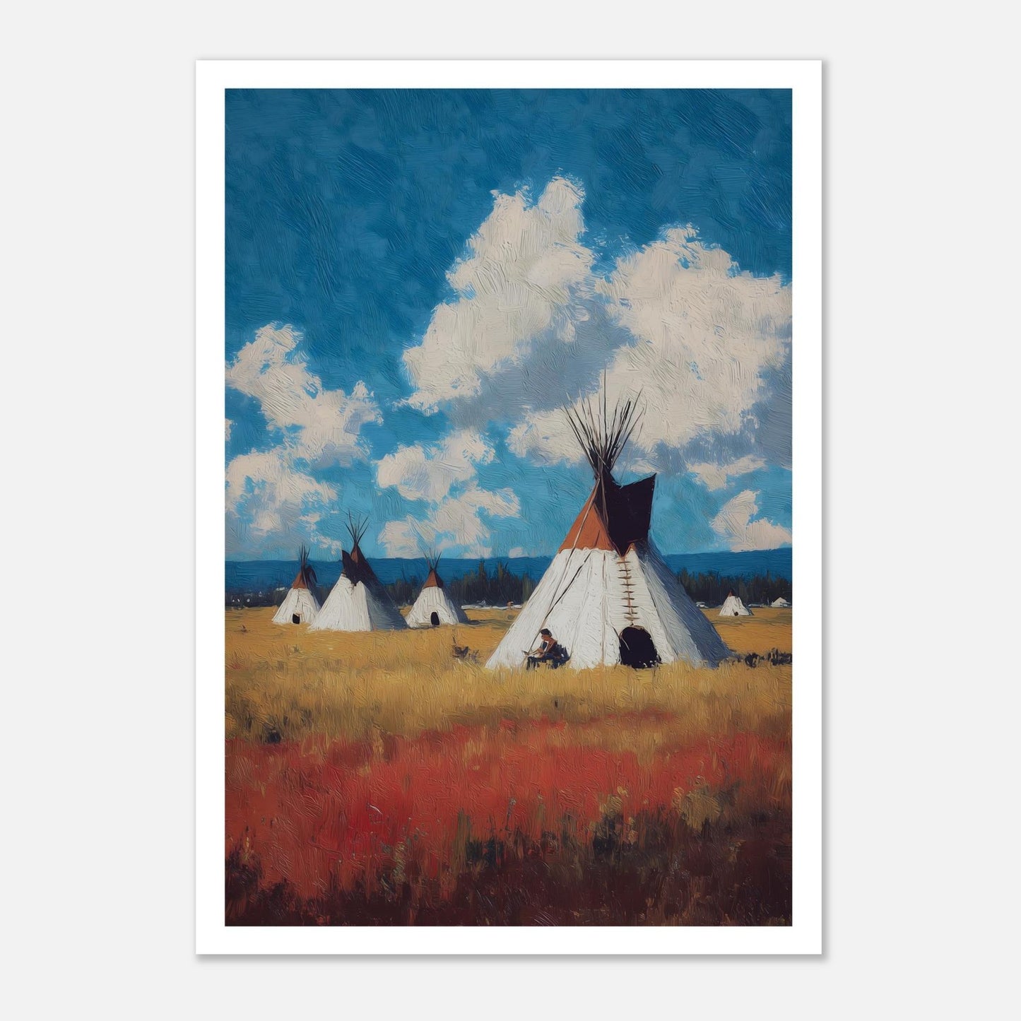 MYSTBIT ART | Campfire Horizon Art Print Wall Art