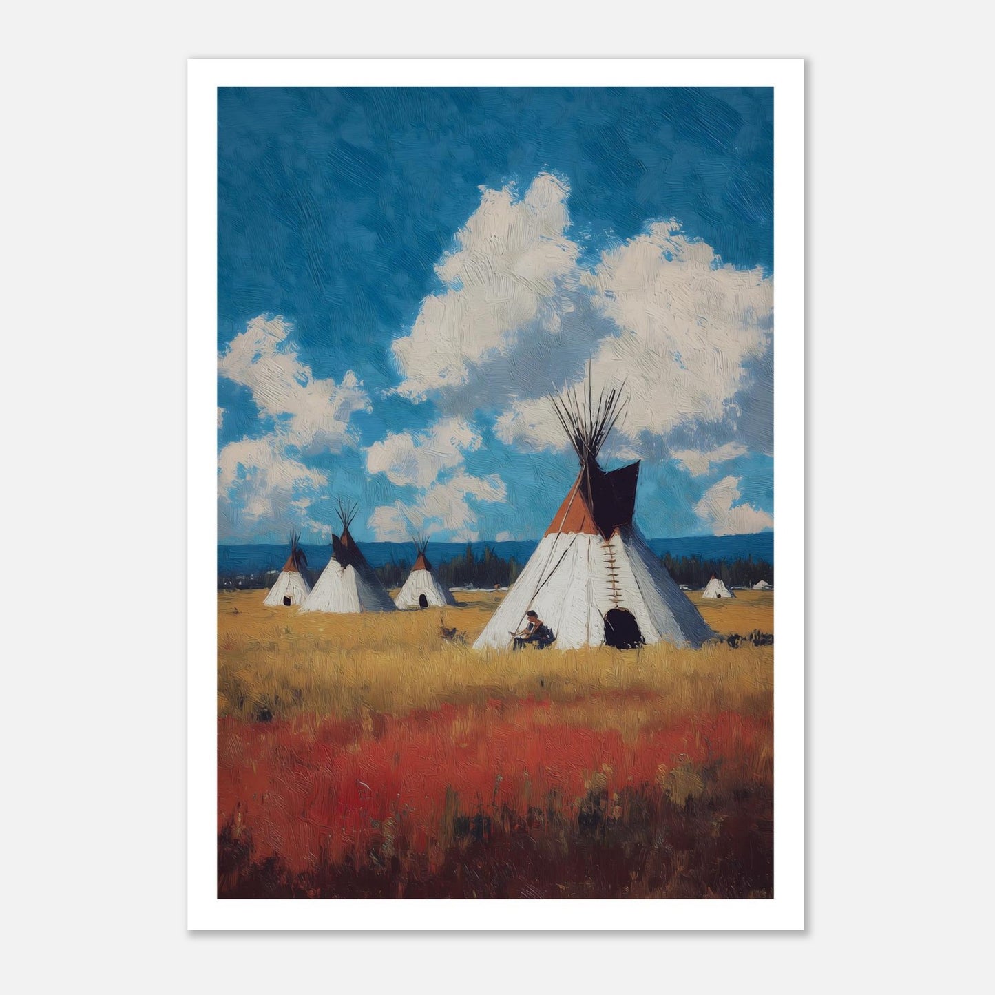 MYSTBIT ART | Campfire Horizon Art Print Wall Art