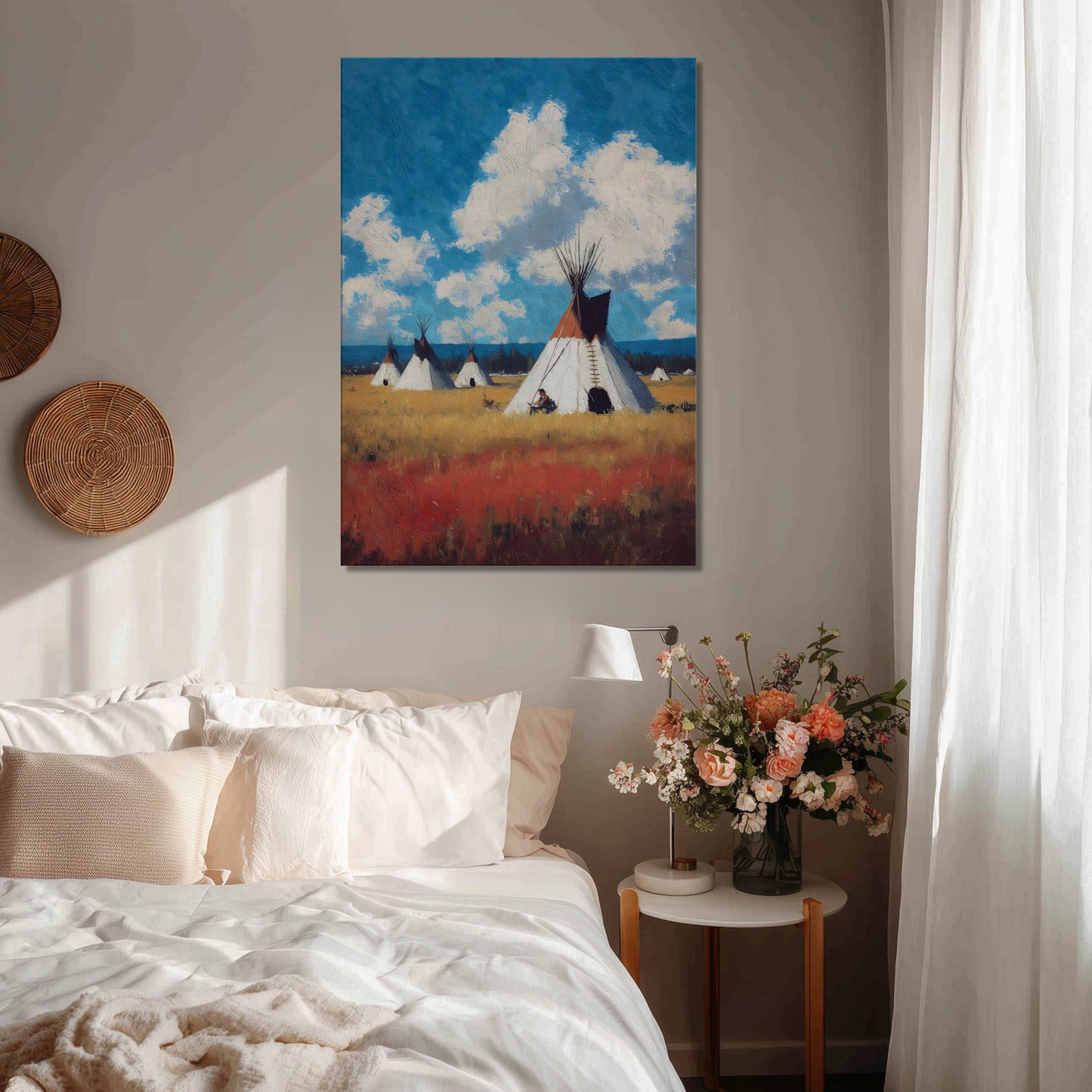 MYSTBIT ART | Campfire Horizon Canvas Print Wall Art