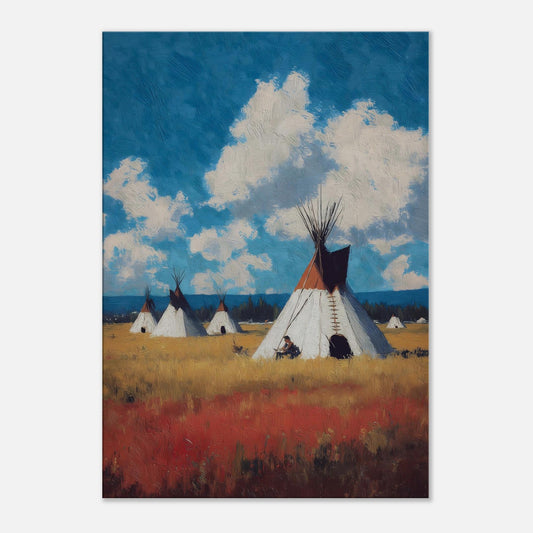 MYSTBIT ART | Campfire Horizon Canvas Print Wall Art